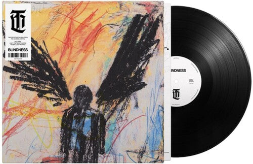 The Murder Capital - Blindness black vinyl record with a colorful cover featuring a silhouette with wings