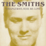 Album cover for 'Strangeways, Here We Come' by The Smiths with a blurred face and text overlay.
