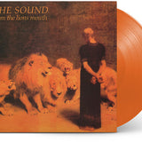 Orange vinyl record with cover featuring a person and lions with text 'The Sound from the Lions Mouth'.