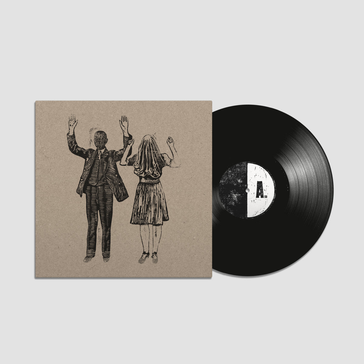 The Twilight Sad - Nobody Wants to Be Here and Nobody Wants to Leave (Demos) vinyl record with a cover featuring an illustration of a couple on a beige background