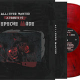 Red vinyl record with black cover featuring roses and text All I Ever Wanted: A Tribute To Depeche Mode
